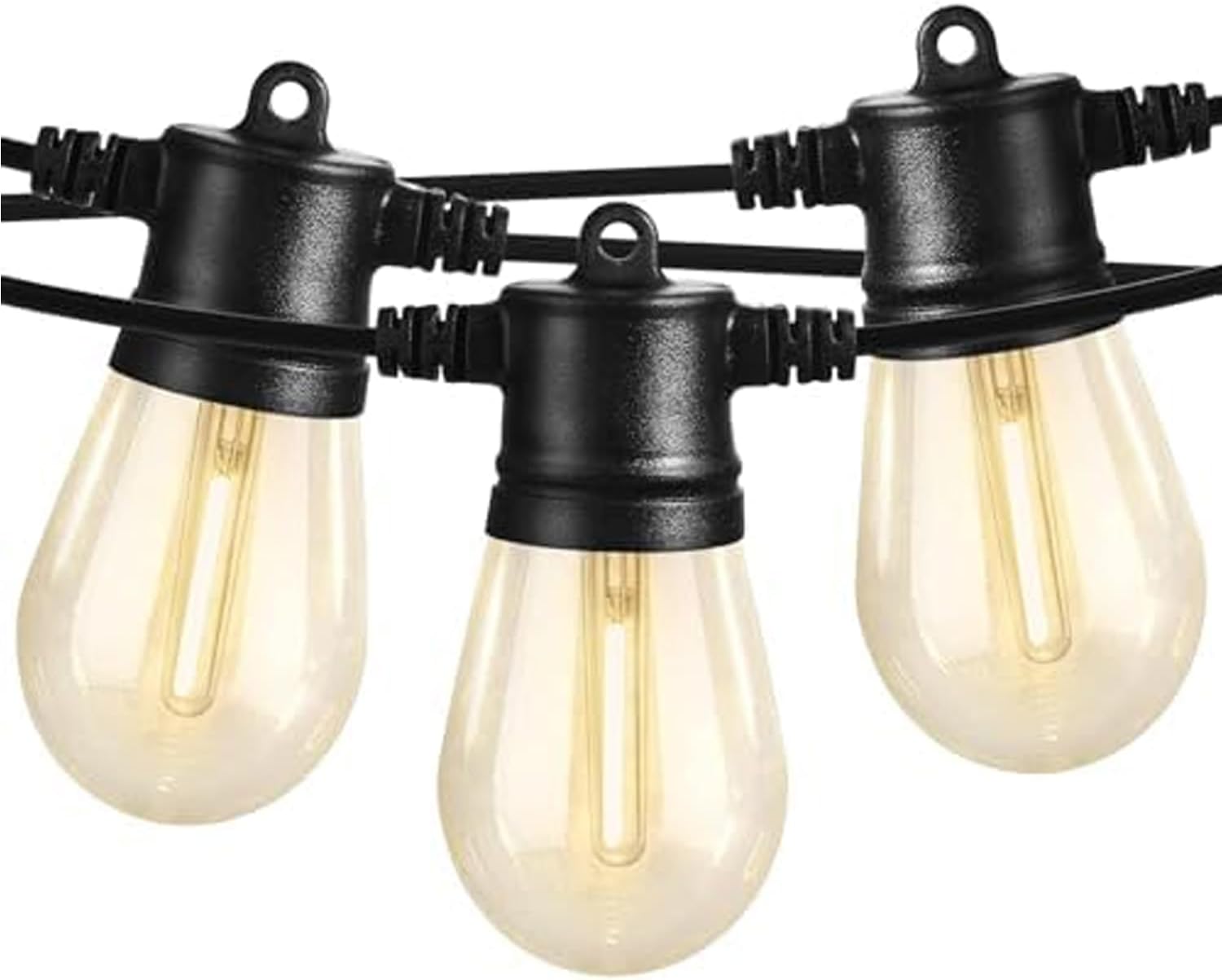 SUNTHIN Outdoor String Lights - 48FT Patio Lights with 16 Shatterproof LED Bulbs for Garden & Party