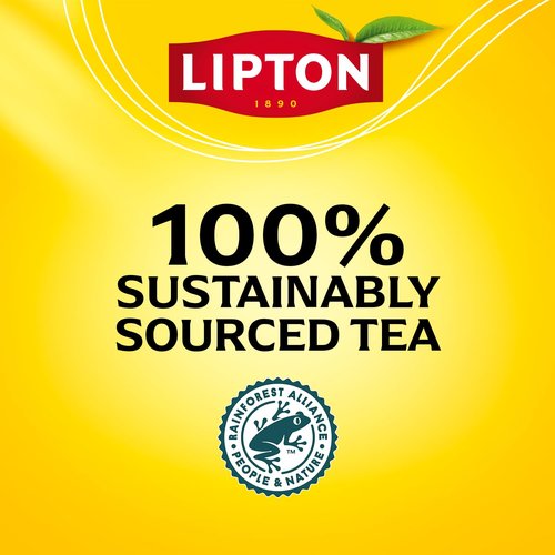 Lipton Black Tea Bags - High Caffeine Hot or Iced Tea | 100 Count for Energizing Brews