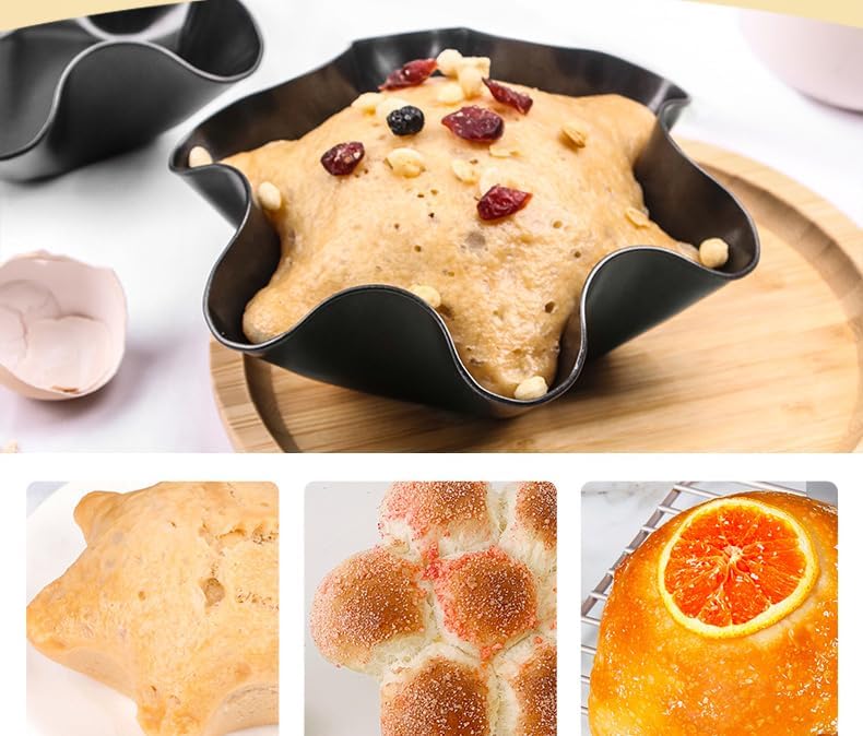 Skiennix Nonstick Taco Shell Bowl Set - 4 Pcs Carbon Steel Tortilla Maker for Baking & Frying