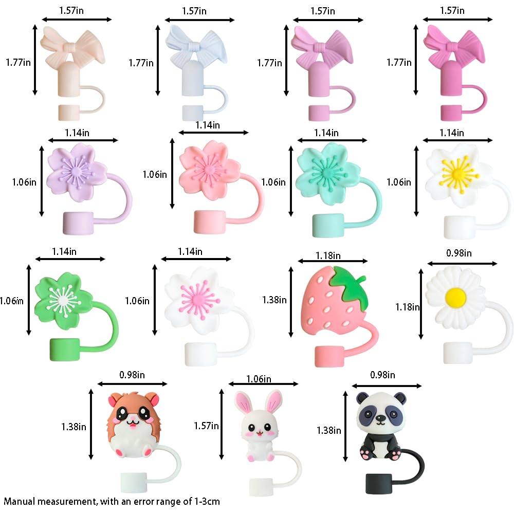 10,20,30,50Pcs Different Random Straw Covers Toppers,Reusable for Tumblers,10 mm Tumbler Cup Accessories