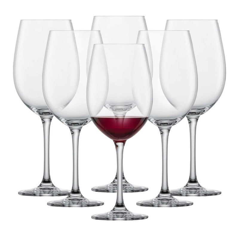 SCHOTT ZWIESEL Classico Bordeaux Red Wine Glass (Set of 6), Bordeaux Glasses for Red Wine, Dishwasher-Safe Tritan Crystal Glasses, Made in Germany (22 Ounce)