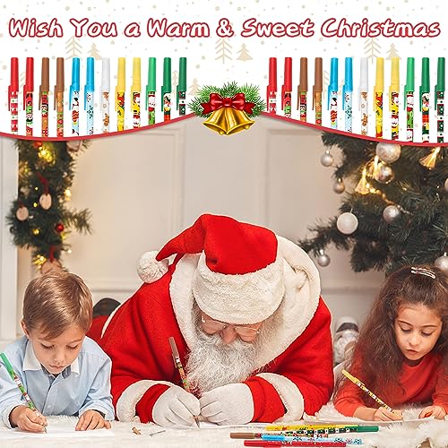 SULOLI 24-Pack Christmas Ballpoint Pens Assorted 12 Styles – Holiday Gift & Office Supplies