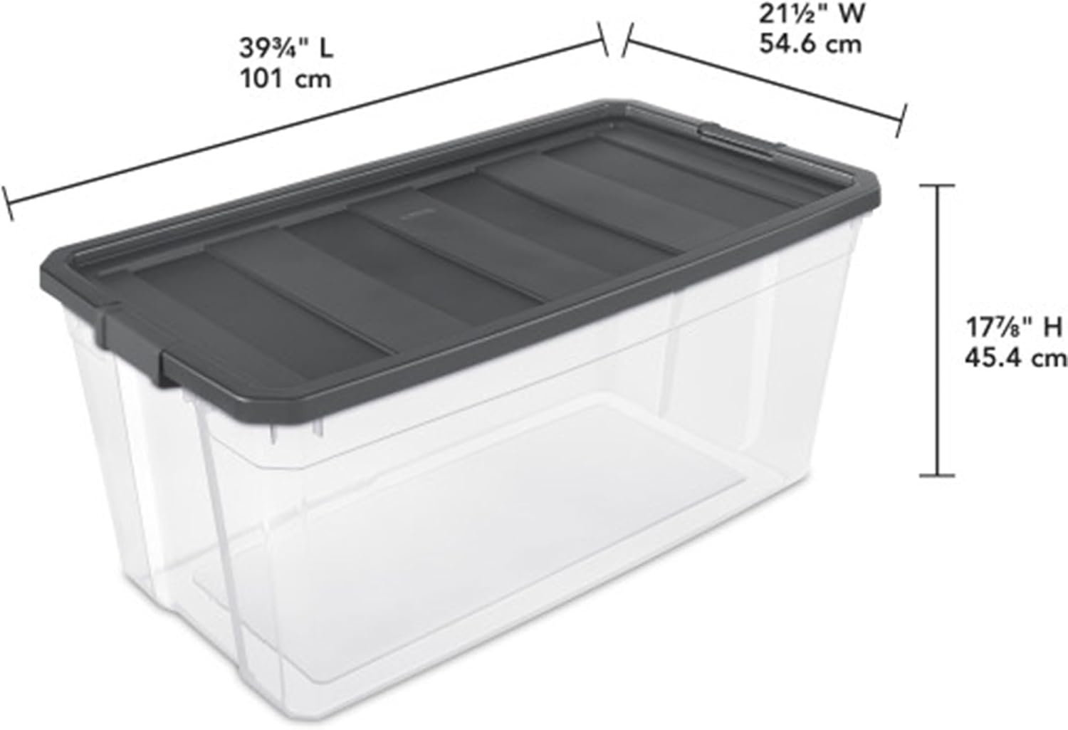 Sterilite Modular Stacker Box Set - Durable Clear Plastic Storage Bins with Latching Lids | 200 Quart, Stackable Organizers for Home & Office