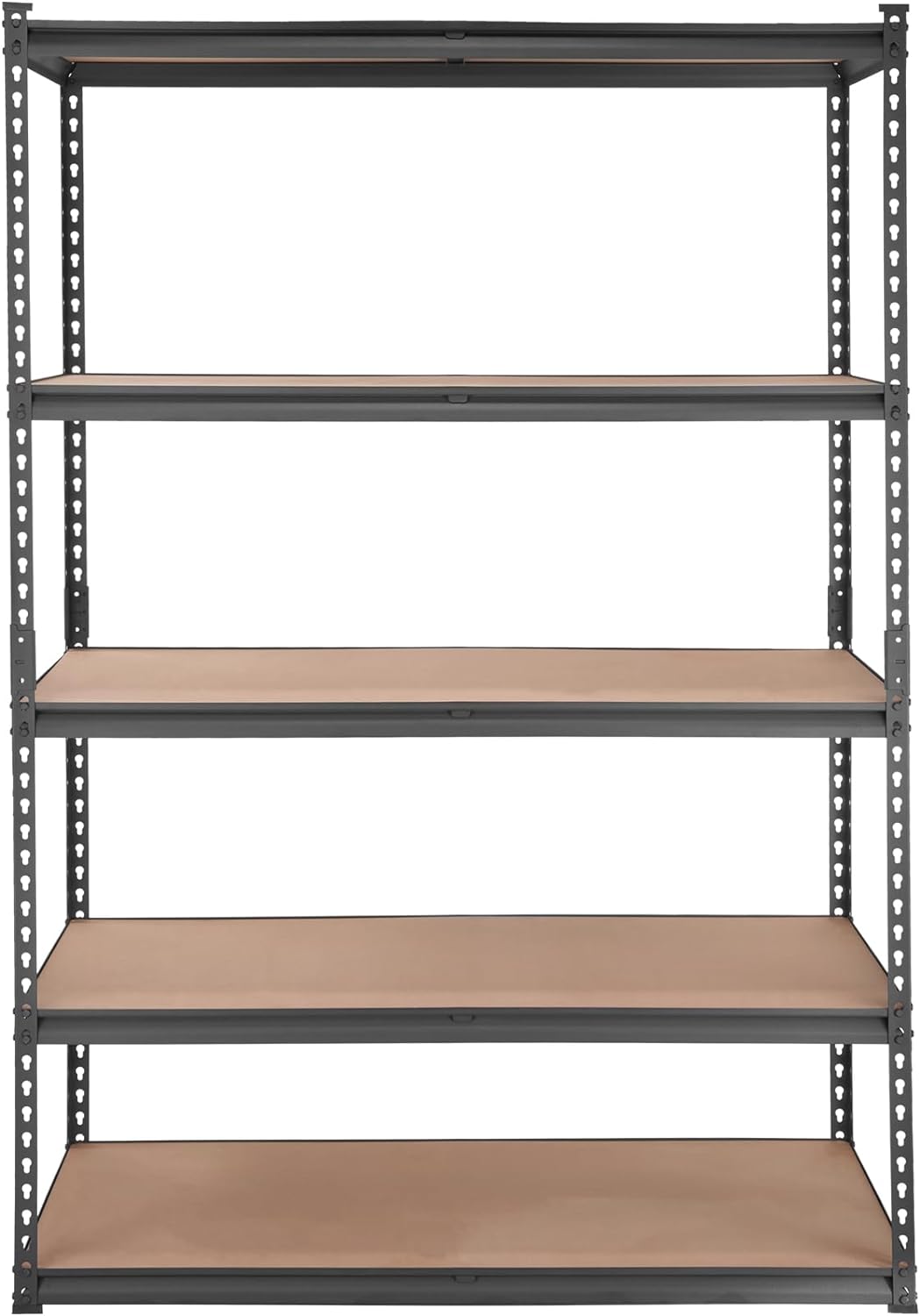 VEVOR Heavy-Duty Storage Shelving Unit - 5-Tier Adjustable Metal Shelves | 48" L x 24" W x 72" H