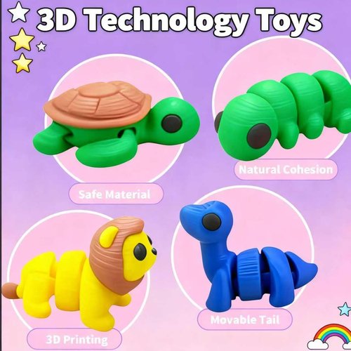 Christmas Advent Calendar 2025 for Kids - 24-Day Countdown with 3D Printed Animals & STEM Toys