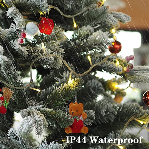 Color Changing Christmas Lights 35 Colors 33FT 100 LED Connectable Waterproof String Lights with Remote - Clear Wire