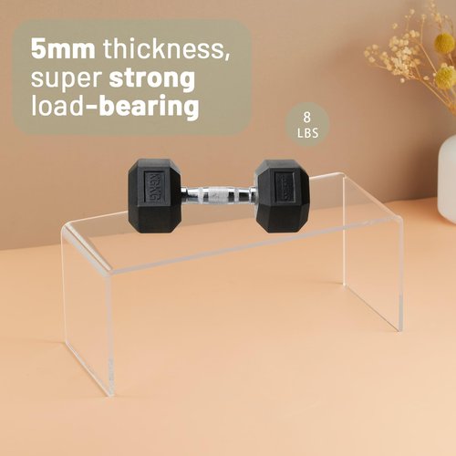 HTRYBNES Clear Cabinet Shelf Organizers, 2 Pack Shelf Risers Kitchen Cabinets, Spice Rack for Dishes, Soda Cans and Cup（11.8 x 4.72 x 4.72 Inch）