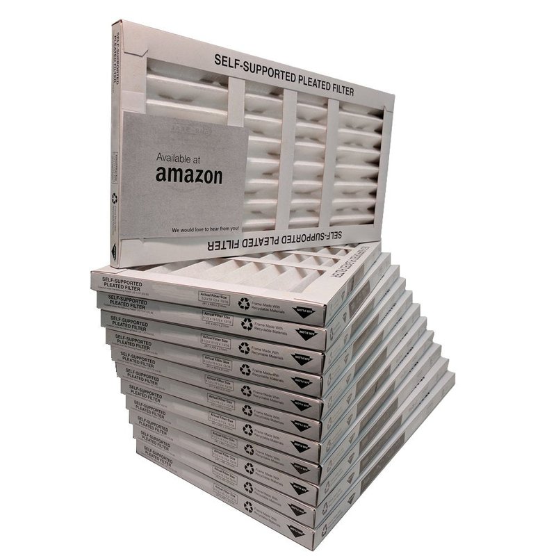 Sterling Seal SSI5251072153XCS Purolator Key Pleat Extended Surface Air filter by Mechanical MERV 8, 18" W x 24" H x 1" D, Heavy Duty Beverage Board Frame, 100% Synthetic filter Media (Pack of 12)