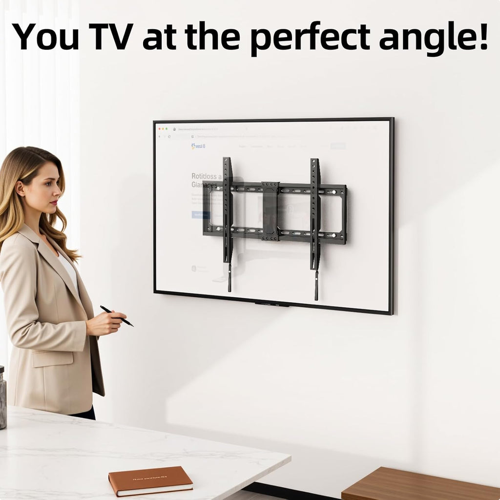 USX MOUNT TV Wall Mount - Low Profile Fixed Bracket for 42-95 Inch TVs | Supports Up to 132 lbs