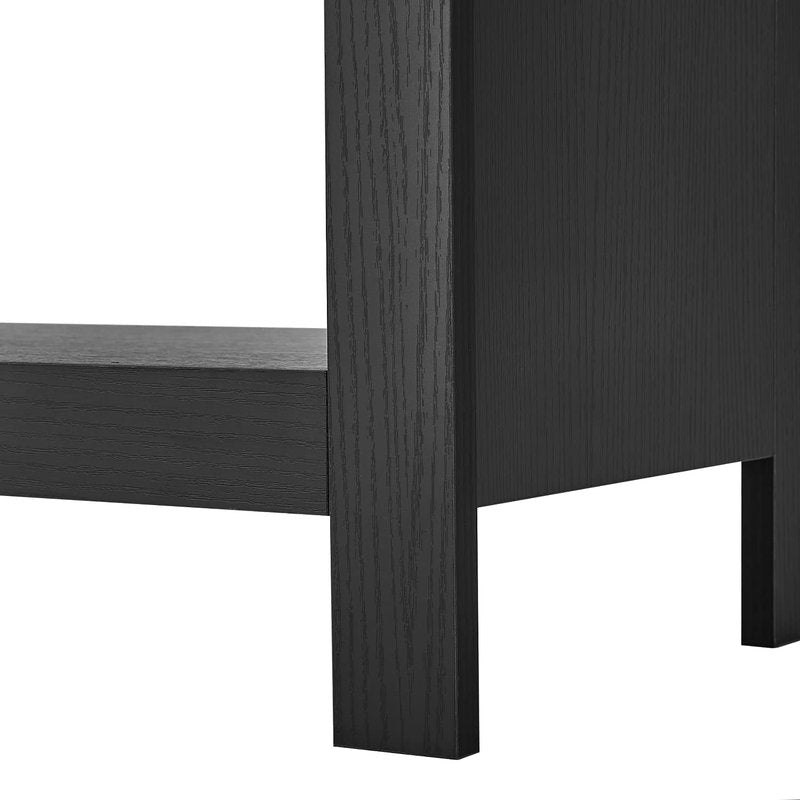Panana Modern 43.3" Entertainment Center TV Stand with 4 Open Shelves, for 50 Inch TVs, Media Console for Living Room, Bedroom (Black)