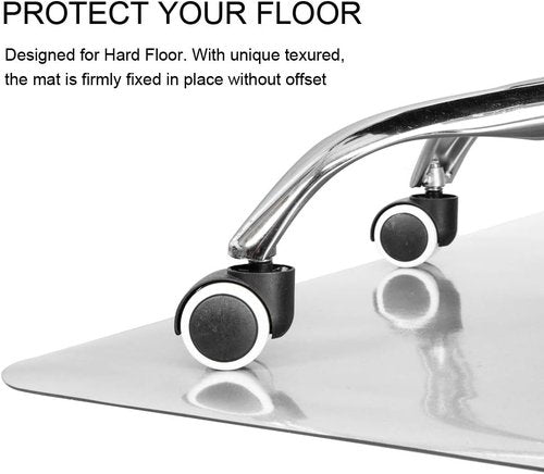 Kuyal Clear Chair Mat - Transparent Floor Protection for Hard Floors | 36" x 48" Rectangle