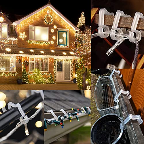 100-Pack Outdoor Light Clips for Gutters and Roof String Lights
