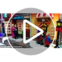Lighted Christmas Village Scene with Music - 1929 Townhouse Decor