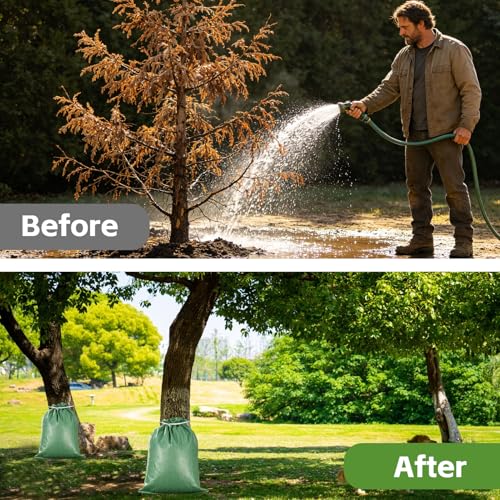 13 Gallon Slow Release Tree Watering Bags for New Trees & Shrubs (4-Pack)