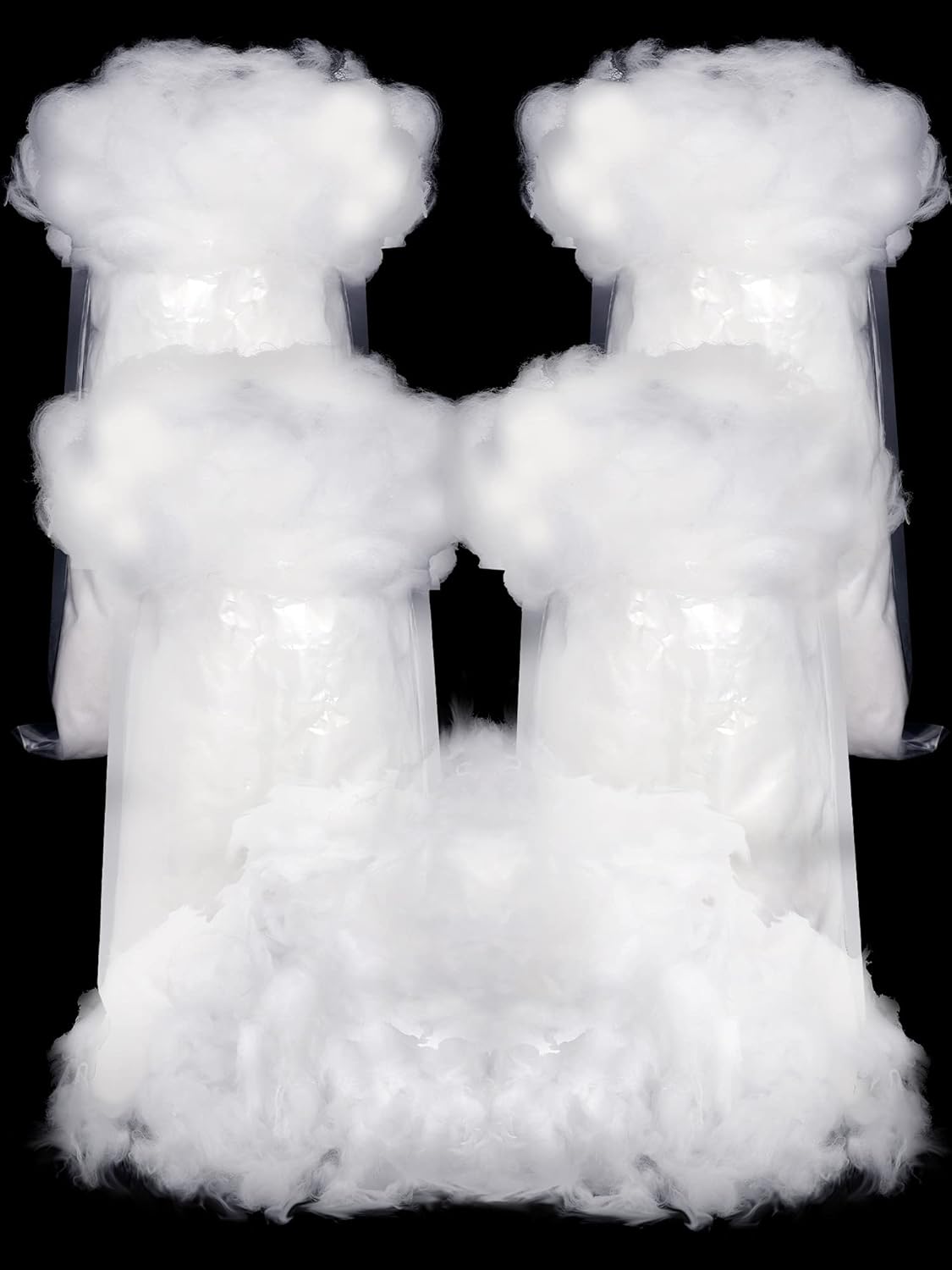Riakrum Fake Snow | Fluffy Artificial Snow Decor for Winter Mantle - 240g Cotton Snow