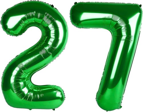 27-Inch Dark Green Number 40 Balloon by [Brand Name] - Perfect for Birthday, Graduation & Wedding Celebrations