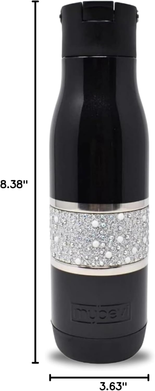 MyBevi Hollywood Insulated Tumbler - 20oz Stainless Steel Travel Cup with Leak-Resistant Lid | BPA-Free, Reusable, Fits Cup Holders, Ideal for Hot & Cold Beverages - Sport Black