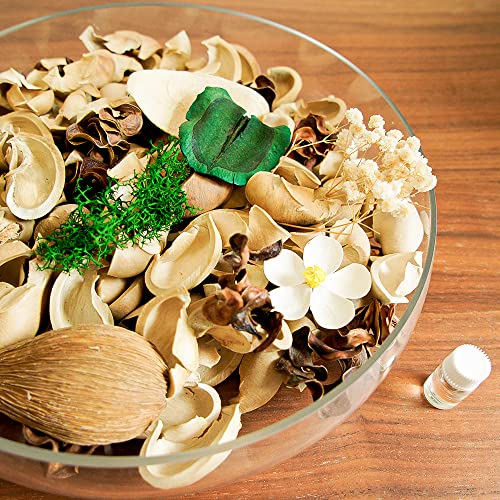 Gardenia Scented Potpourri Set with Fragrance Oil - Natural Dried Flowers