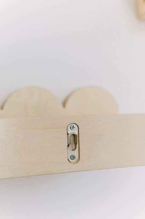 Fable Twig Floating Nursery Book Shelves with Scalloped Edges - Wooden Montessori Hanging Bookshelves for Kids Rooms - Toddler Wall Mounted Bookshelf Rack for Bedroom, Playroom, Classroom - Set of 2