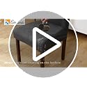 Waterproof Dining Chair Cover Set of 4 - Stretch Slipcovers with Leaf Jacquard, Warm Grey