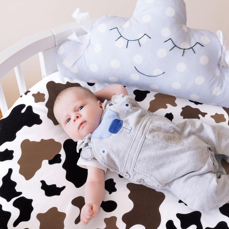 4 Pack Western Cowboy Crib Sheets Neutral Breathable Fitted Baby Sheets Nursery Sheets for Baby Boys or Girls (Bassinet Sheet)