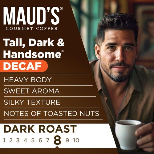 Maud's Decaf Dark Roast Coffee Pods - 100% Arabica, 100 Count, Compatible with Keurig K-Cups