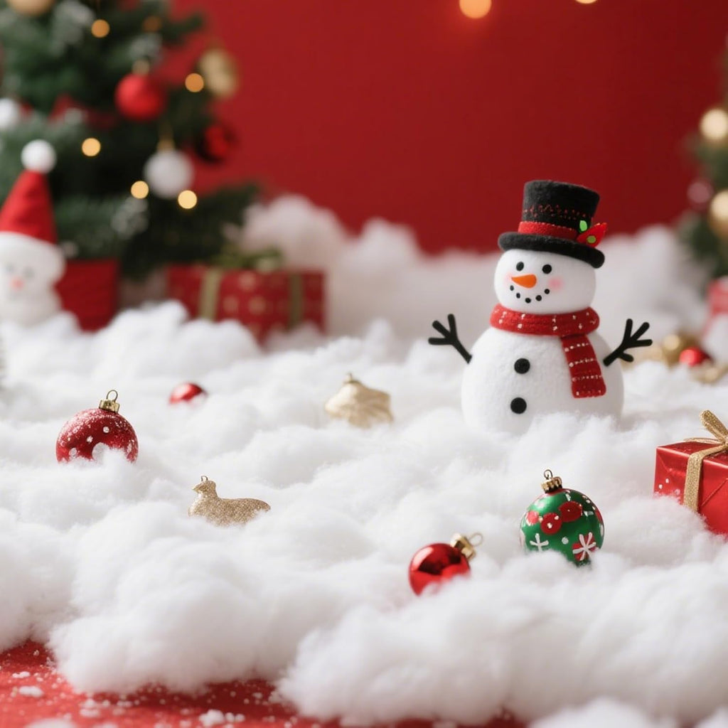 Skiennix Christmas Fake Snow Decoration - 7 Oz Fluffy White Artificial Snow for Holiday Decor | Indoor Winter Home Accent