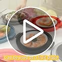 Collapsible Microwave Splatter Cover with Anti-Scald Base Plate 10.7 Inch