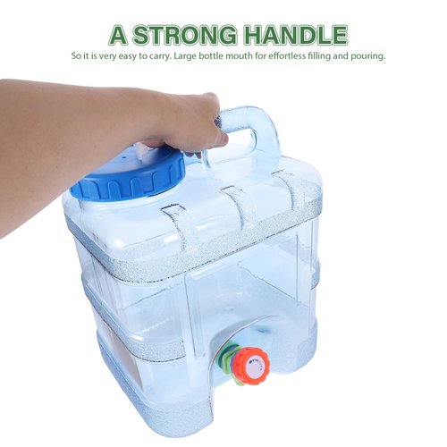 SEWACC Water Bottle 2.6 Gallon Portable Water Containers with Handle Large Capacity Large Reusable Motivational Jug for Camping Outdoor Sports Travel