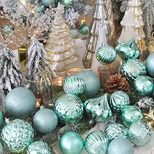 Sea Team Mint 41-Pack Christmas Ball Ornaments 2.36in (60mm) Shatterproof