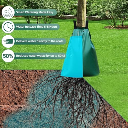 20 Gallon Tree Watering Bags (3 Pack) - Heavy Duty Slow Release PVC Drip Bags