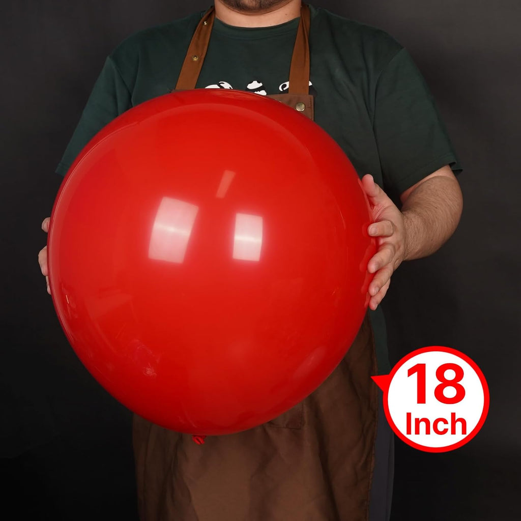PartyWoo Red Helium Balloons - 20pcs 18 Inch for Birthday, Graduation & Celebrations | Vibrant Red Decor