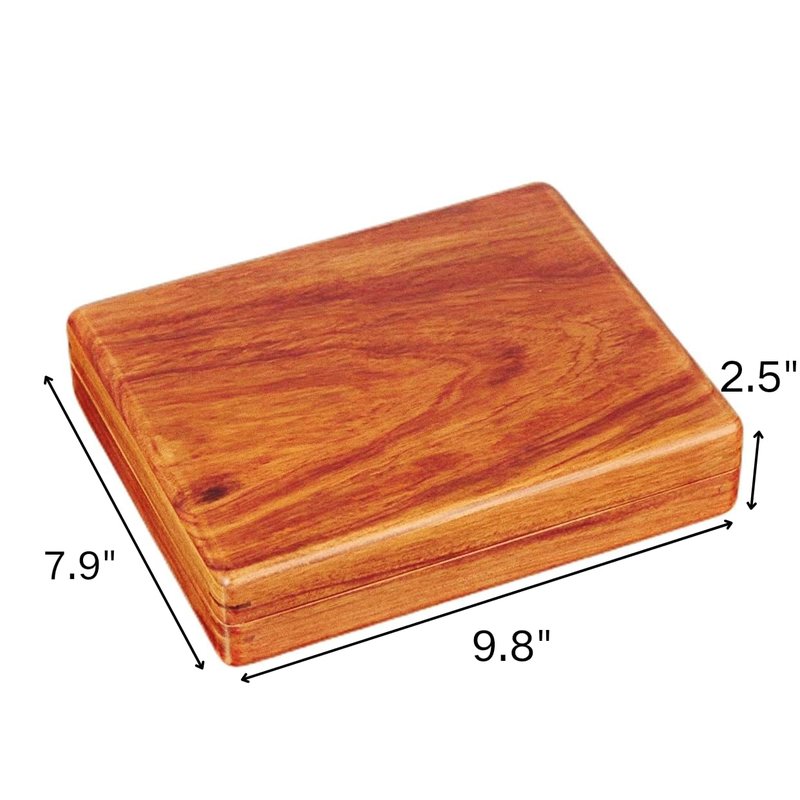 Bescott Solid Wood Rings Cufflink Earrings Necklace Jewelry Box For Drawer Organizer Storage For Multiple Rings Wooden Case Holders For Women Men Gift