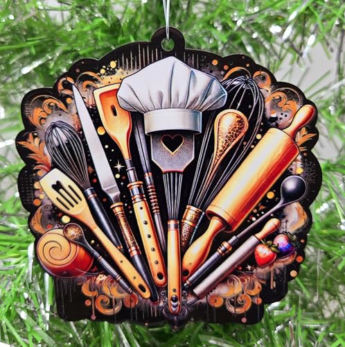 Chef Ornament - Cooking Grilling Holiday Decor for Kitchen & Christmas