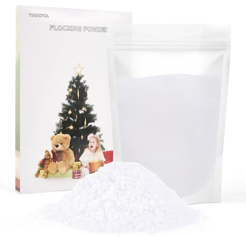 Flocking Powder by [Brand Name] - 100g Velvet Fibers for Christmas Crafts & DIY Projects | White