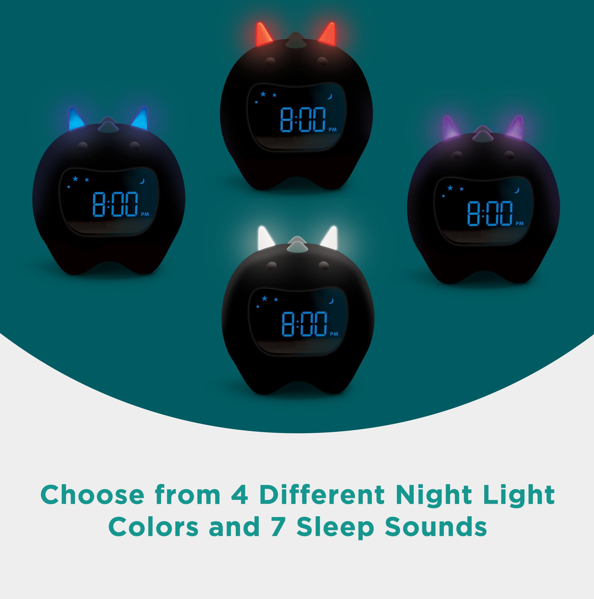 LittleHippo Nessi: Ready to Rise Children's Sleep Trainer, Night Light, Sound Machine and OK to Wake Alarm Clock for Kids