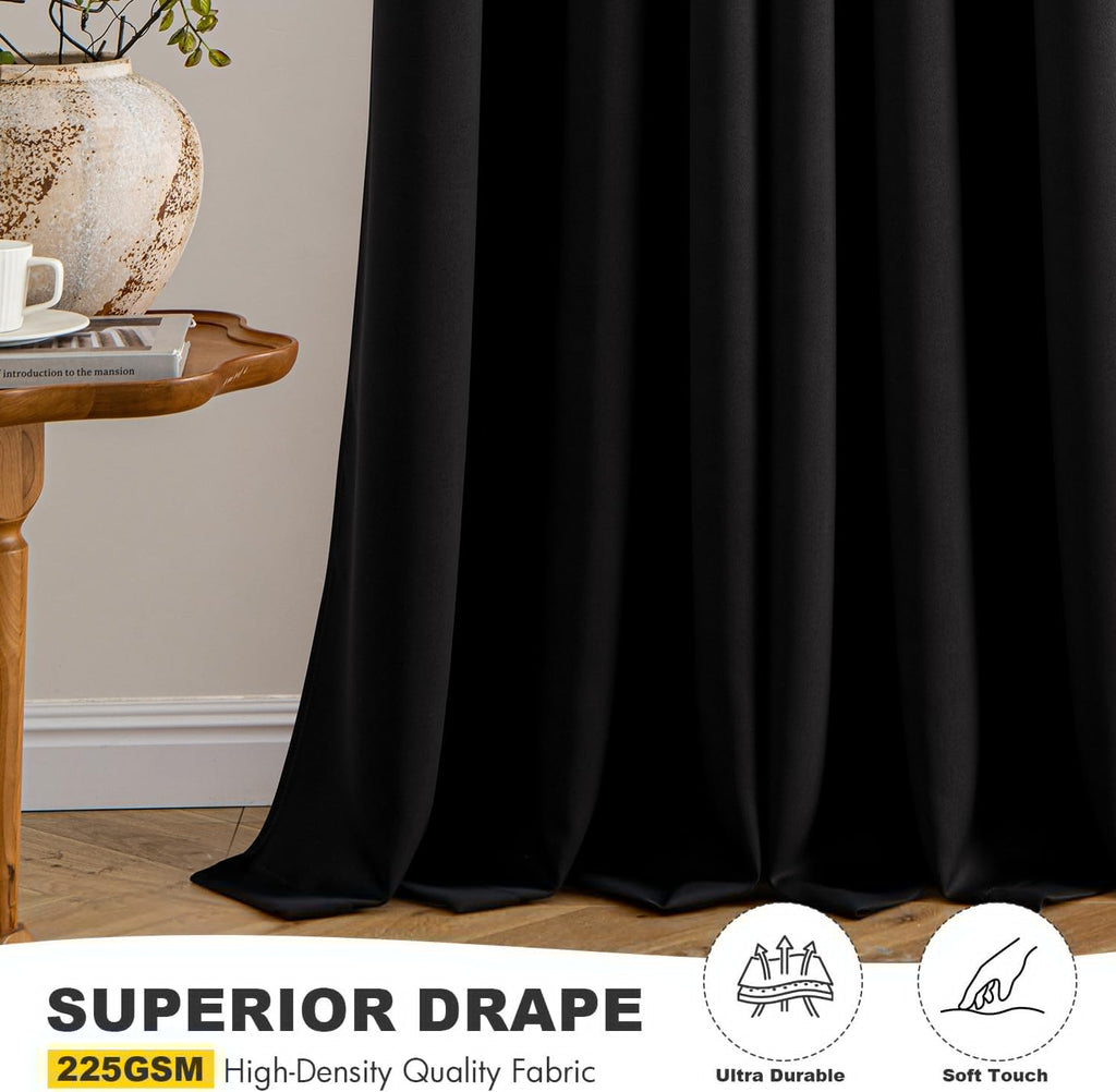 MIULEE Blackout Curtains - Thermal Insulated Room Darkening Drapes | 84-Inch, 2 Panels, Noise Reduction