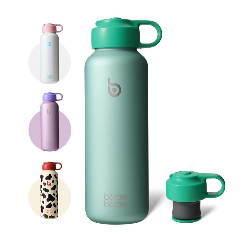 BOTTLE BOTTLE Water Bottle for Carbonated Drinks 20oz Insulated Bottles for Fizzy Drinks Keep Carbonation Longer Leak Proof for Sports Travel School(Green)