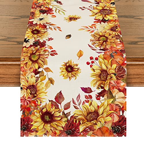 Artoid Mode 210 GSM 13x36 inch Table Runner in Orange/Beige – 100% Polyester