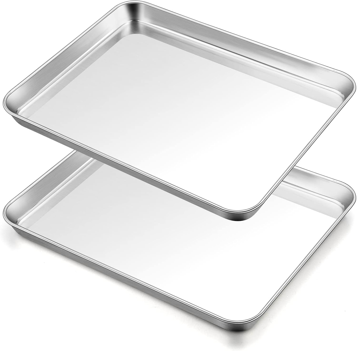 TeamFar Stainless Steel Baking Sheet Set - Large 17.6’’ x 13’’ Half Cookie Pans | Non-Toxic, Easy Clean, Dishwasher Safe