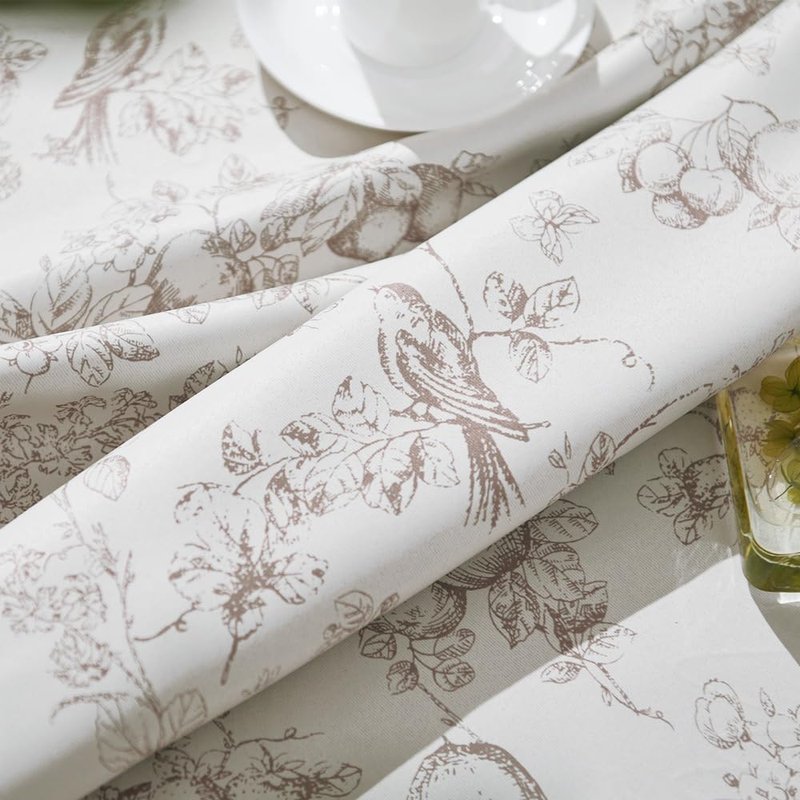 jinchan 95% Blackout Floral Curtains 96 Inches Long, Printed Flower Taupe Blackout Curtain for Bedroom Rod Pocket Back Tab Blackout Curtains Thermal Insulated Window Drapes, 2 Panels Taupe