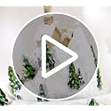 Santa Snow Globe with Reindeer Flying Over Village - 6.5 Inch Christmas Decor