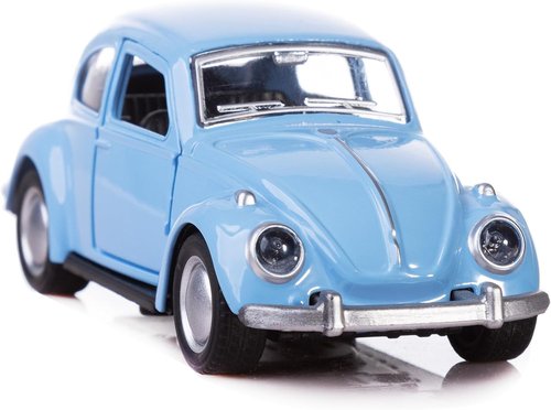 Berry President Classic Beetle Bug Diecast Metal Pull Back Car Model Toy - Vintage 1/32 Scale (Sky Blue)