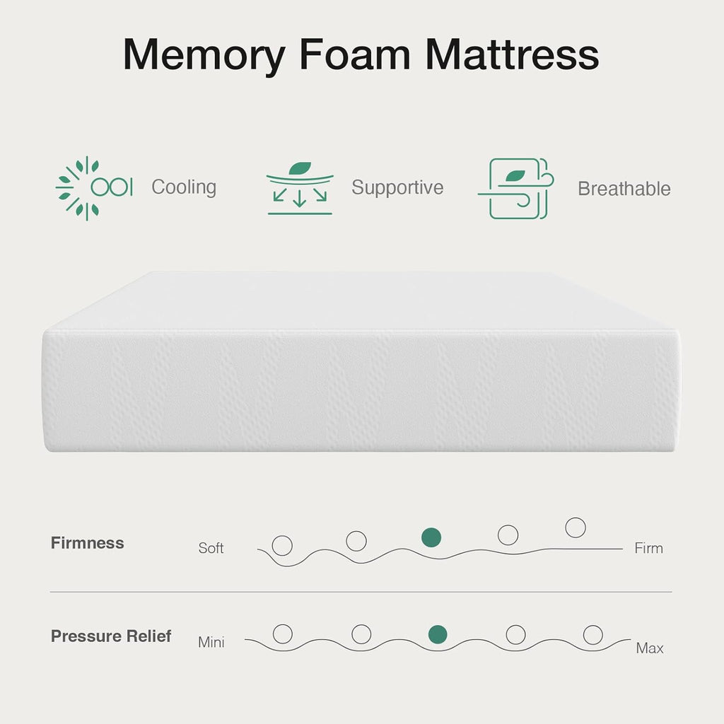 Novilla King Size Mattress - 12 Inch Gel Memory Foam for Cooling Comfort & Pressure Relief | CertiPUR-US Certified