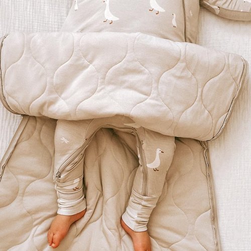 GUNAMUNA Long-Sleeve Sleep Sack - Soft Rayon Wearable Baby Sleep Bag, 1.0 TOG, Ideal for Newborns