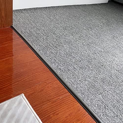 Flexible Rubber Carpet Transition Strip, Self-Adhesive Edge Trim, 400cm