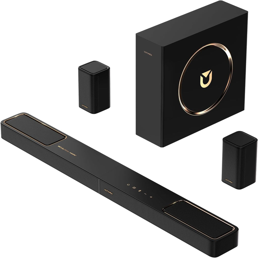 ULTIMEA 5.1.2ch Sound Bar - Dolby Atmos Surround Sound System for Smart TV | HDMI eARC, BT 5.4, 2025 Model