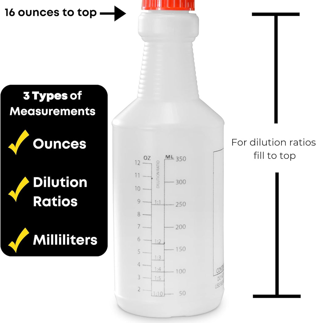 Skiennix Commercial-Grade 16 oz Spray Bottles - Perfect for Cleaning, Essential Oils & More | 4-Pack