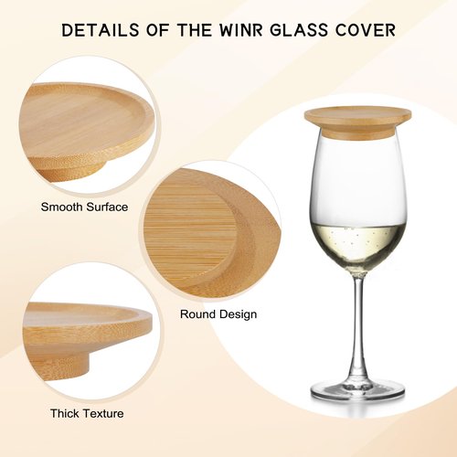 Dannir 8Pcs Wine Glass Charcuterie Topper, Mini Boards, Appetizer Plates, Glass Covers to Keep Bugs Out for Family Gatherings Bars Restaurants