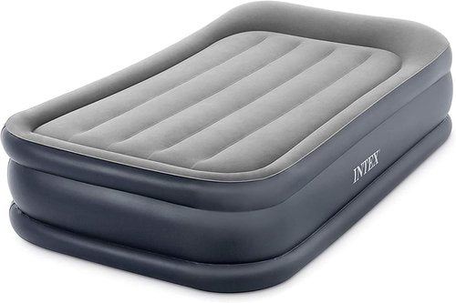 Intex Dura-Beam Plus Deluxe Pillow Bed - Twin Size with Built-in Electric Pump | 300lb Capacity